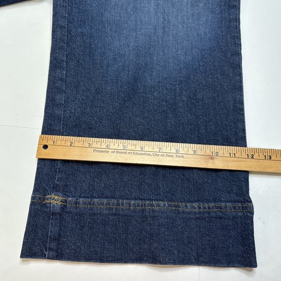 New! LEE Jeans Wide Leg Trousers Pants 12 Inner Strength High Rise Straight Dark - Picture 16 of 16